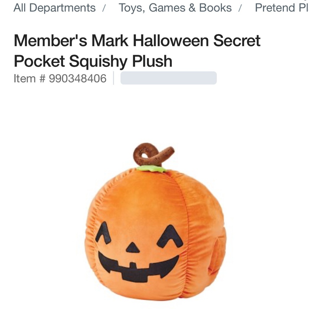 Member's Mark Halloween Pumpkin Plush